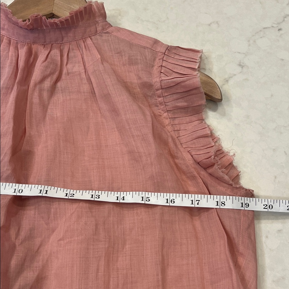 Frame Denim Blush‎ Ruffle Top Size XS - Picture 6 of 8